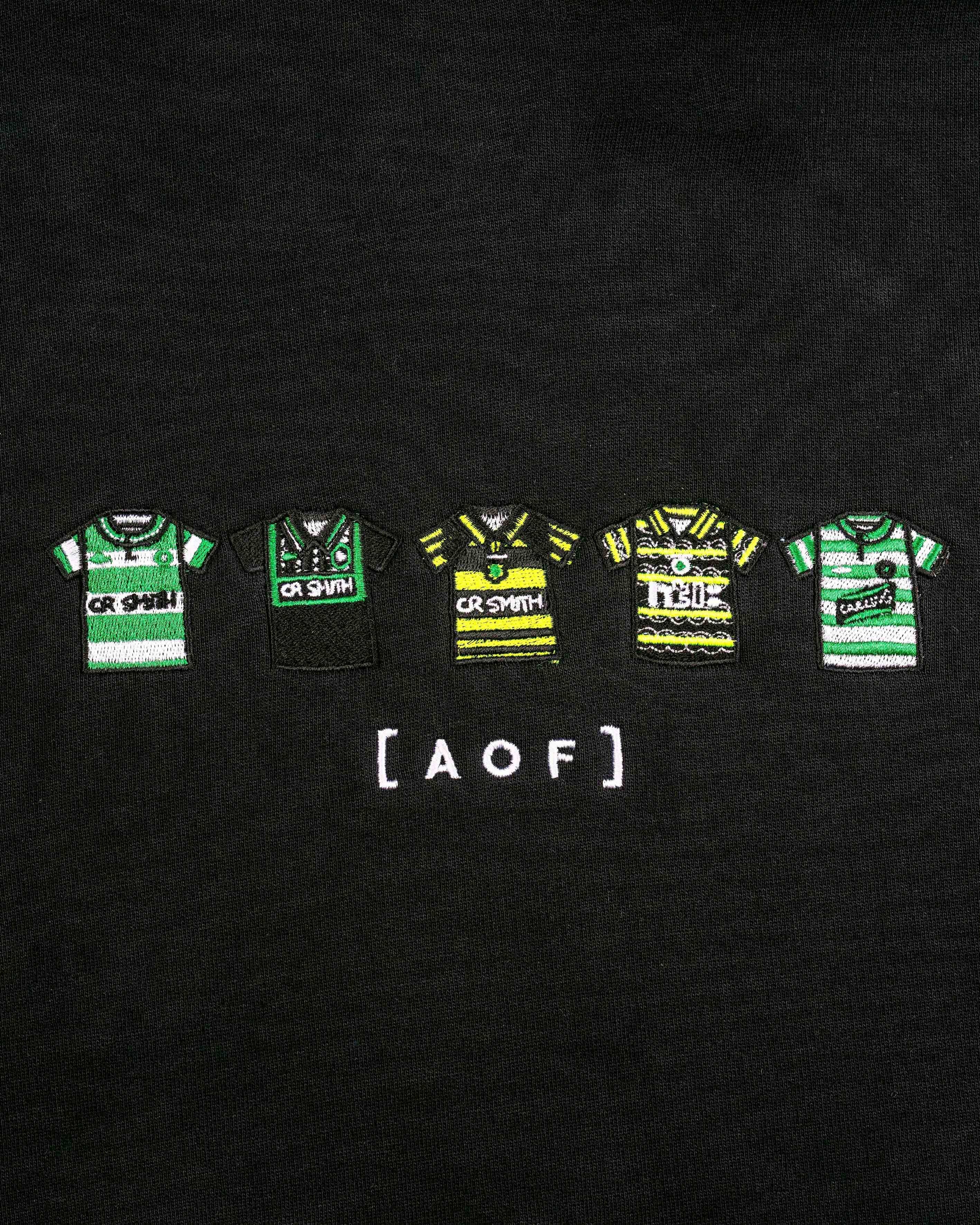 AOF Bhoys Embroidered Classics | Black Hoodie | Art of Football