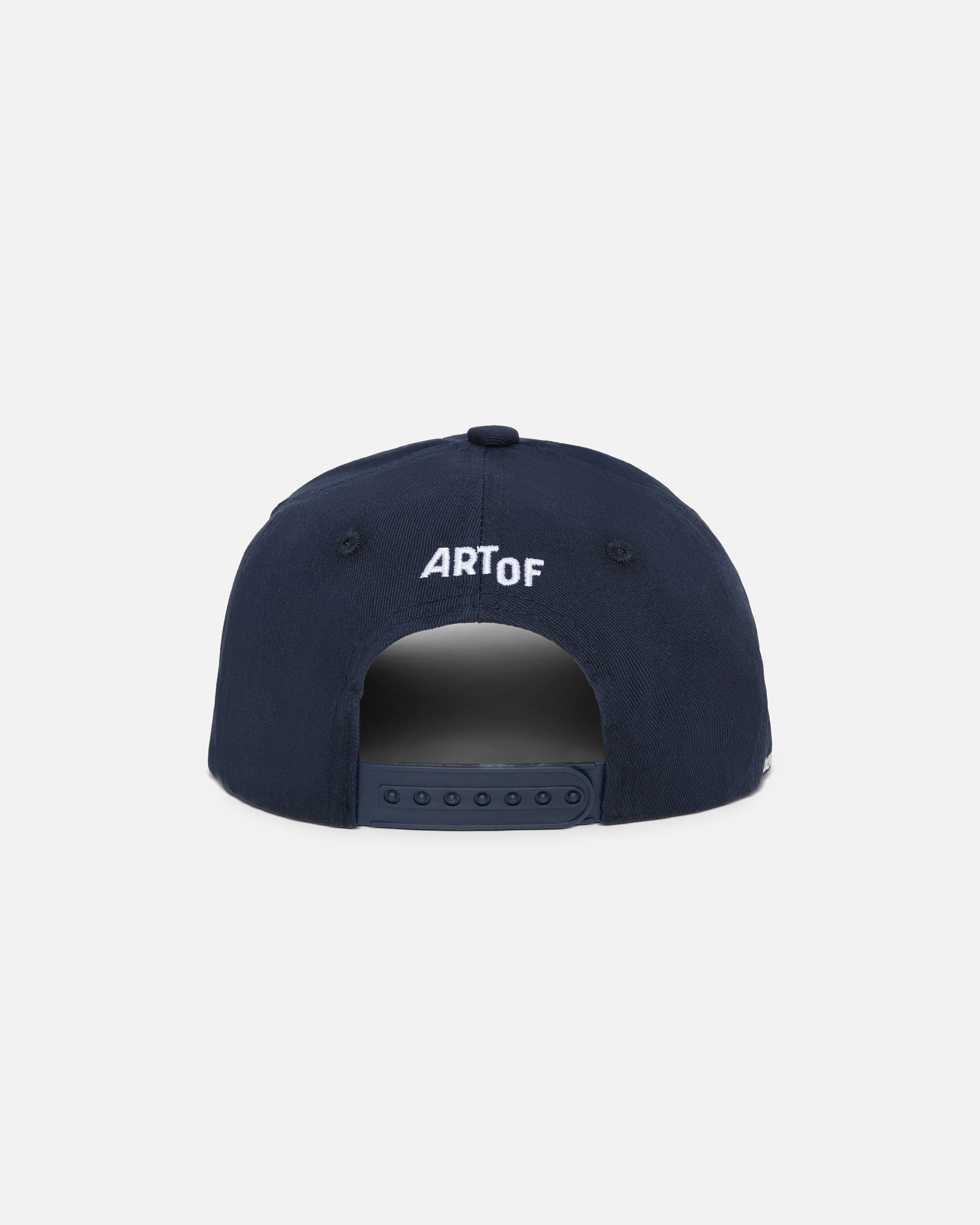 ART OF x Everton Script Snapback Cap | Navy Embroidered Football Hat