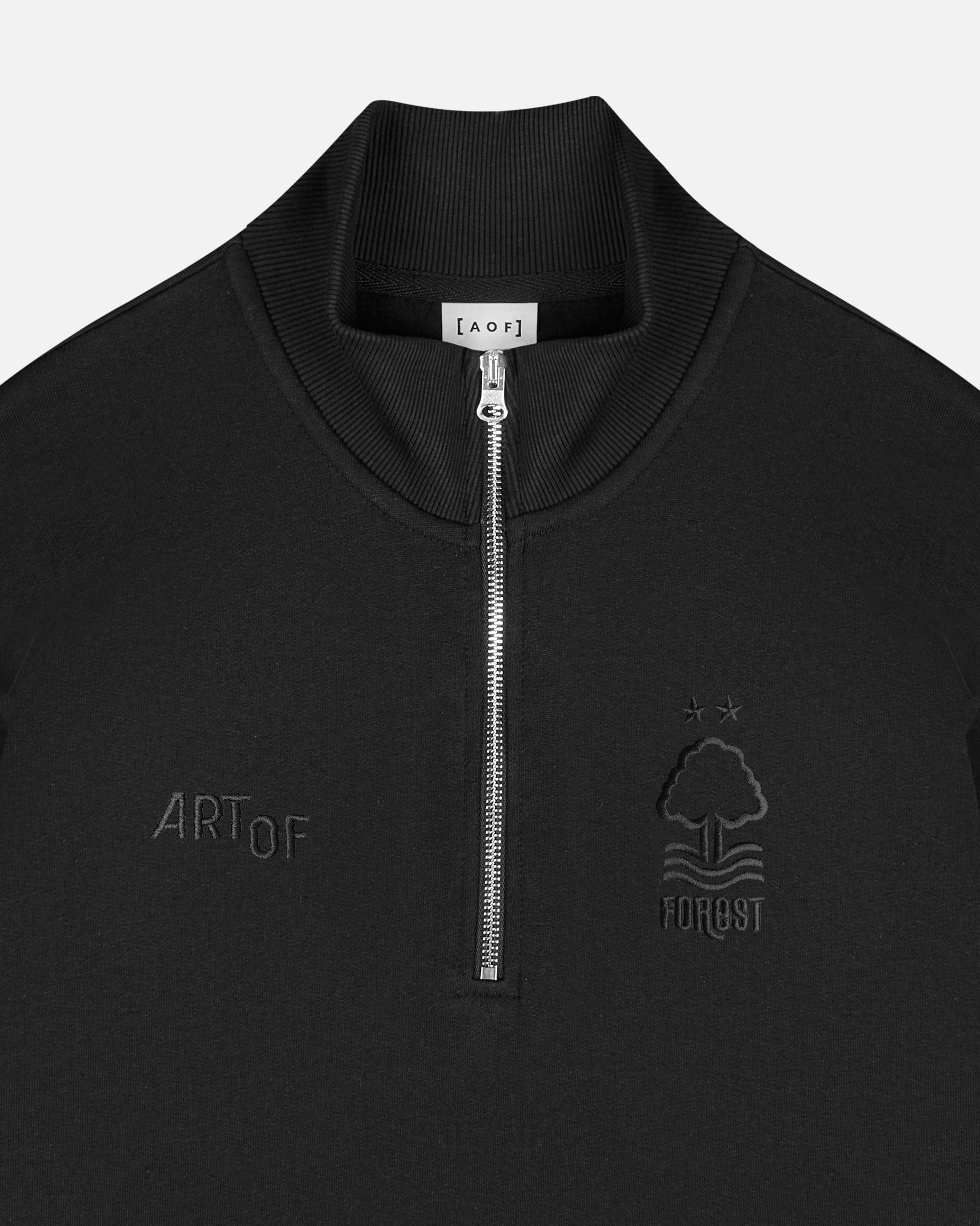 ART OF Football x Forest Blackout Quarter Zip Black Sweat | AOF x NFFC