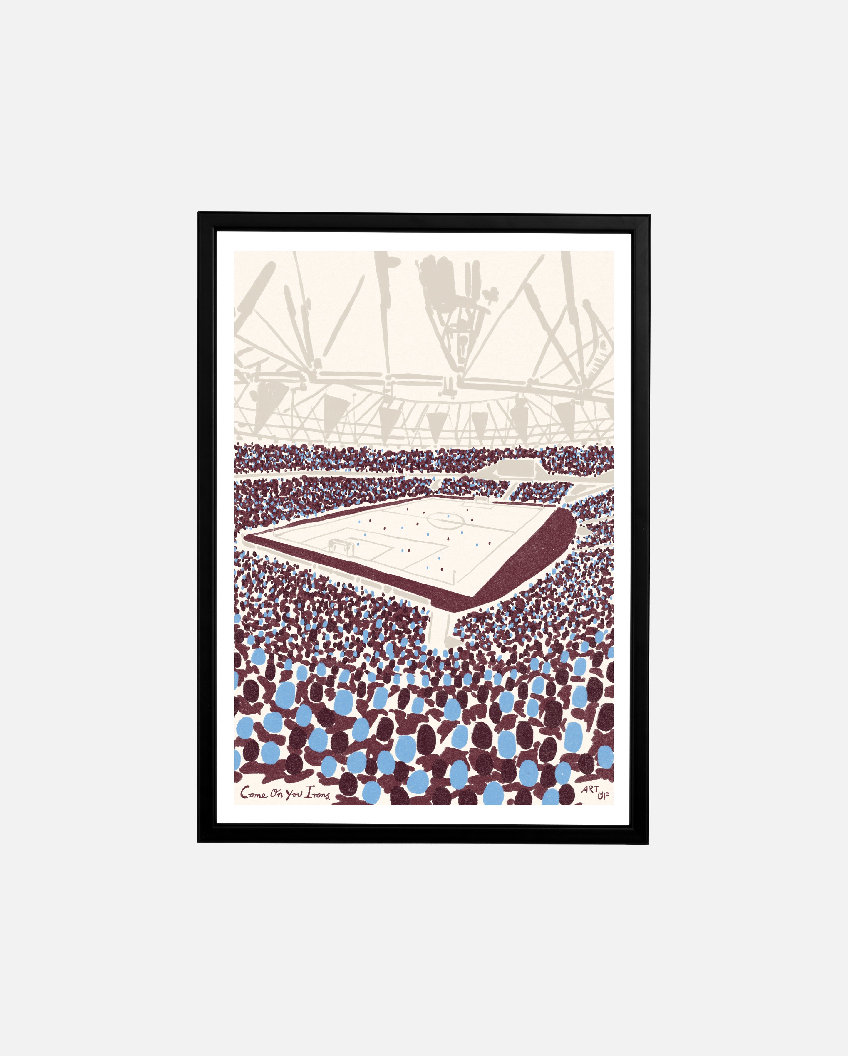 ART OF x West Ham Twelfth Man Framed Print | Football Wall Art
