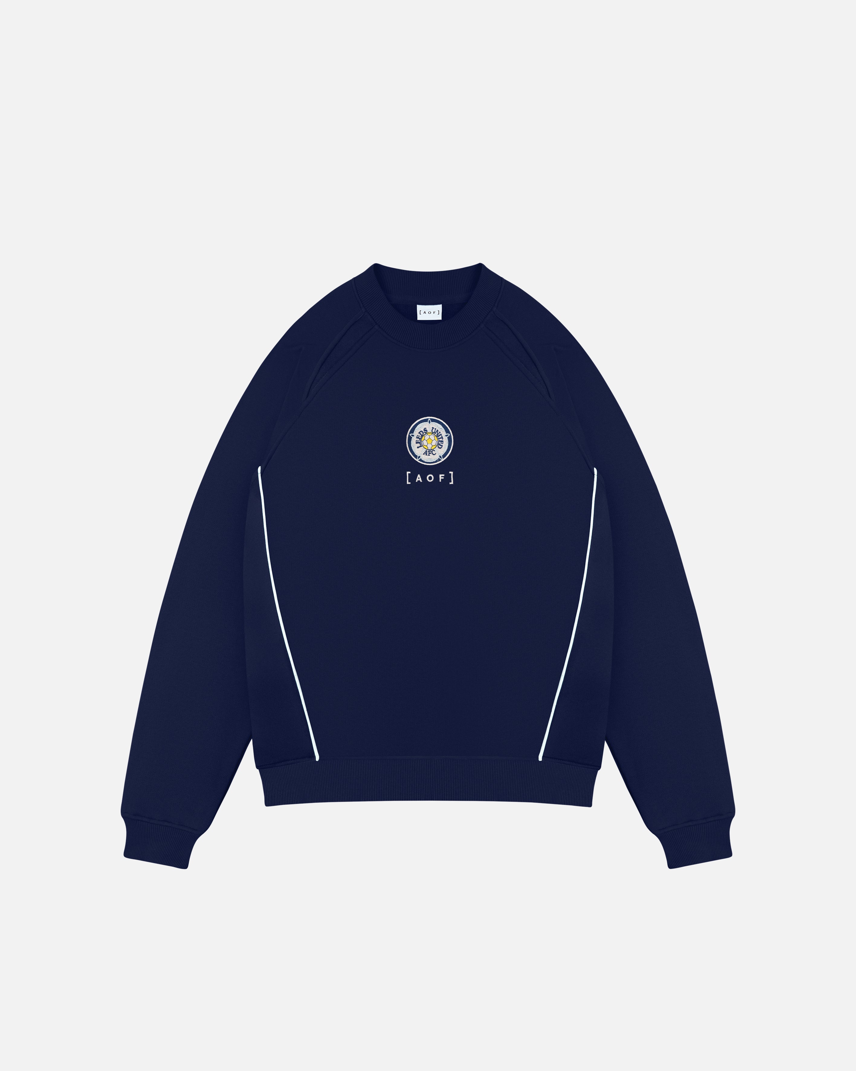 ART OF x Leeds United Navy Panelled Sweat | Shop Football