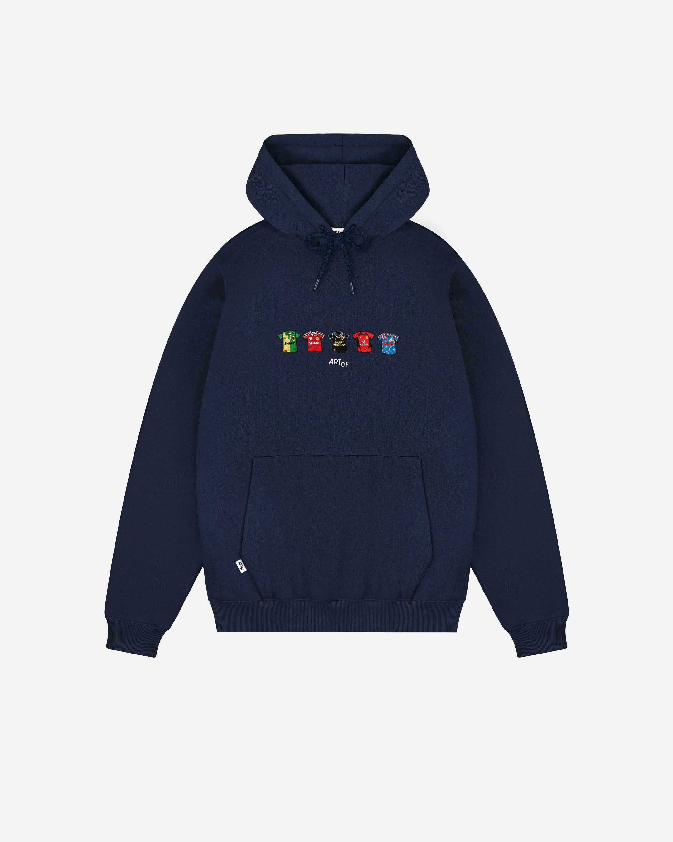 ART OF x Embroidered United Classics Navy Hoodie | MUFC Football Sweat