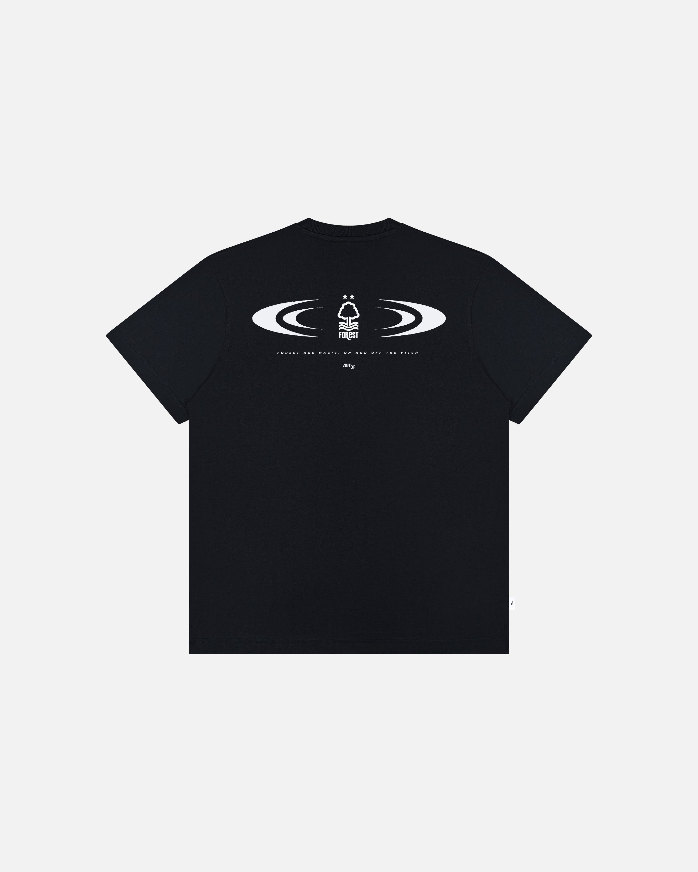 ART OF x Forest 00s Graphic Tee | NFFC Black Graphic Football T-shirt