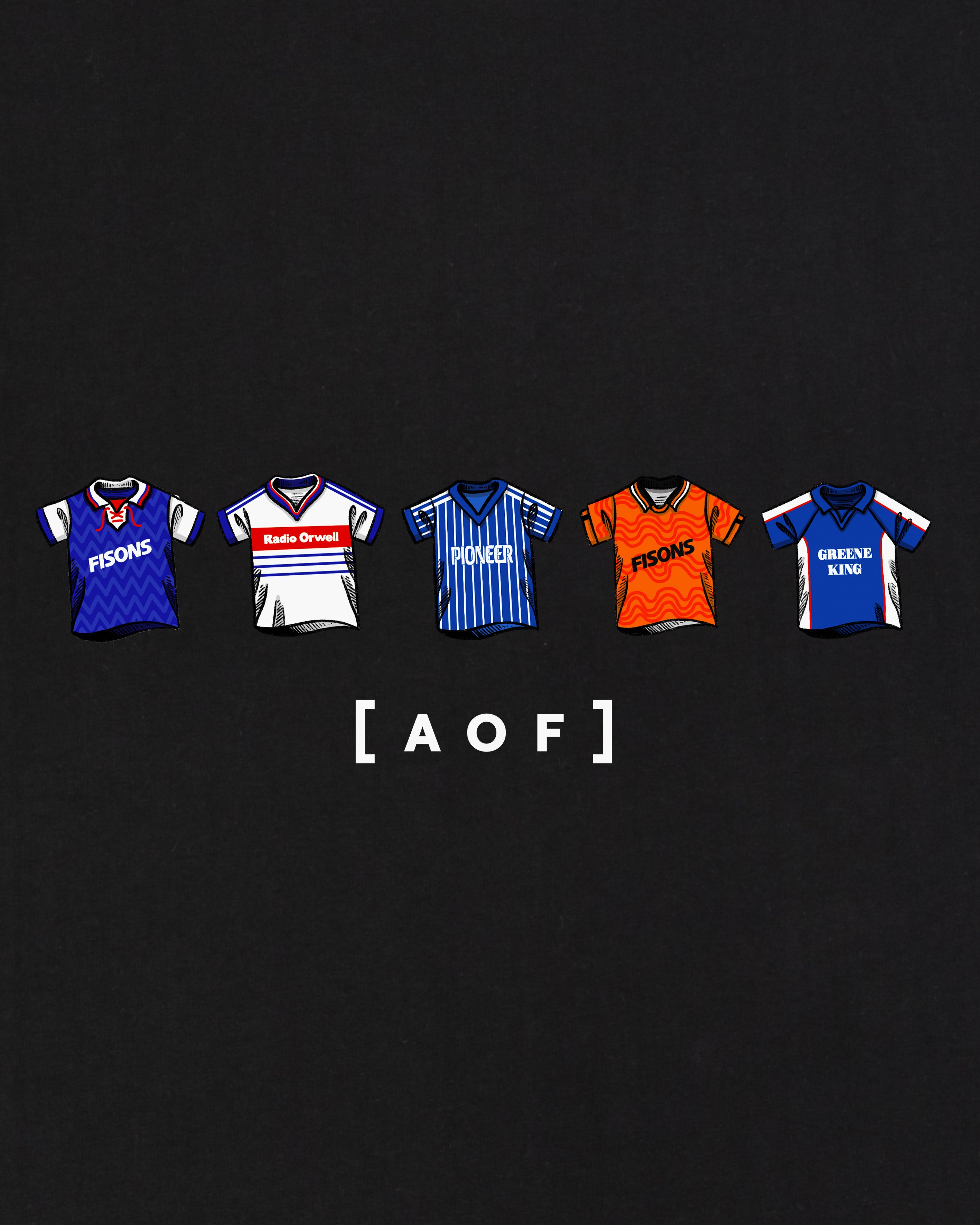 AOF ITFC Printed Classics Tee | Black T-shirt | Art of Football