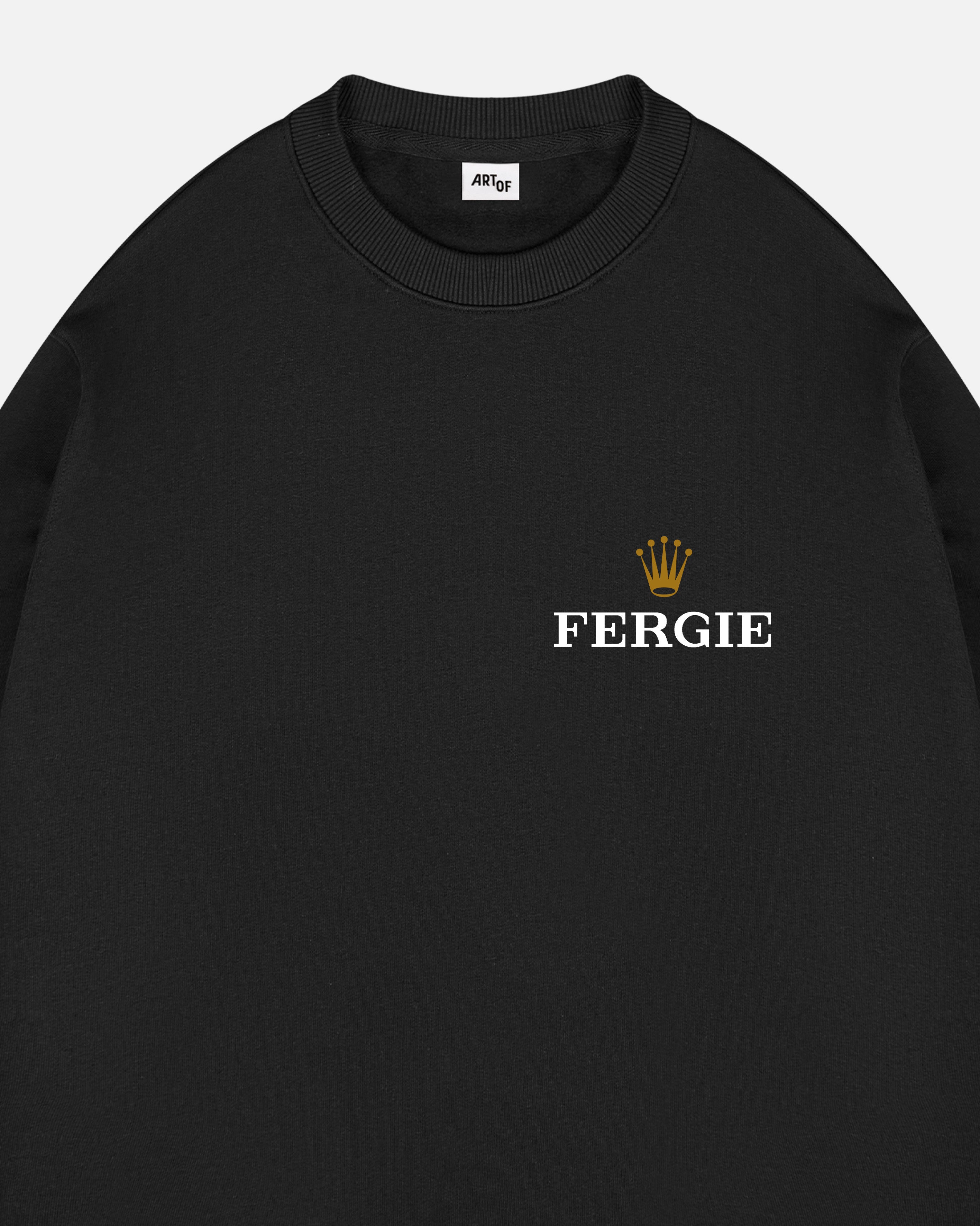 ART OF Fergie Time Black Sweat | MUFC Black Football Top