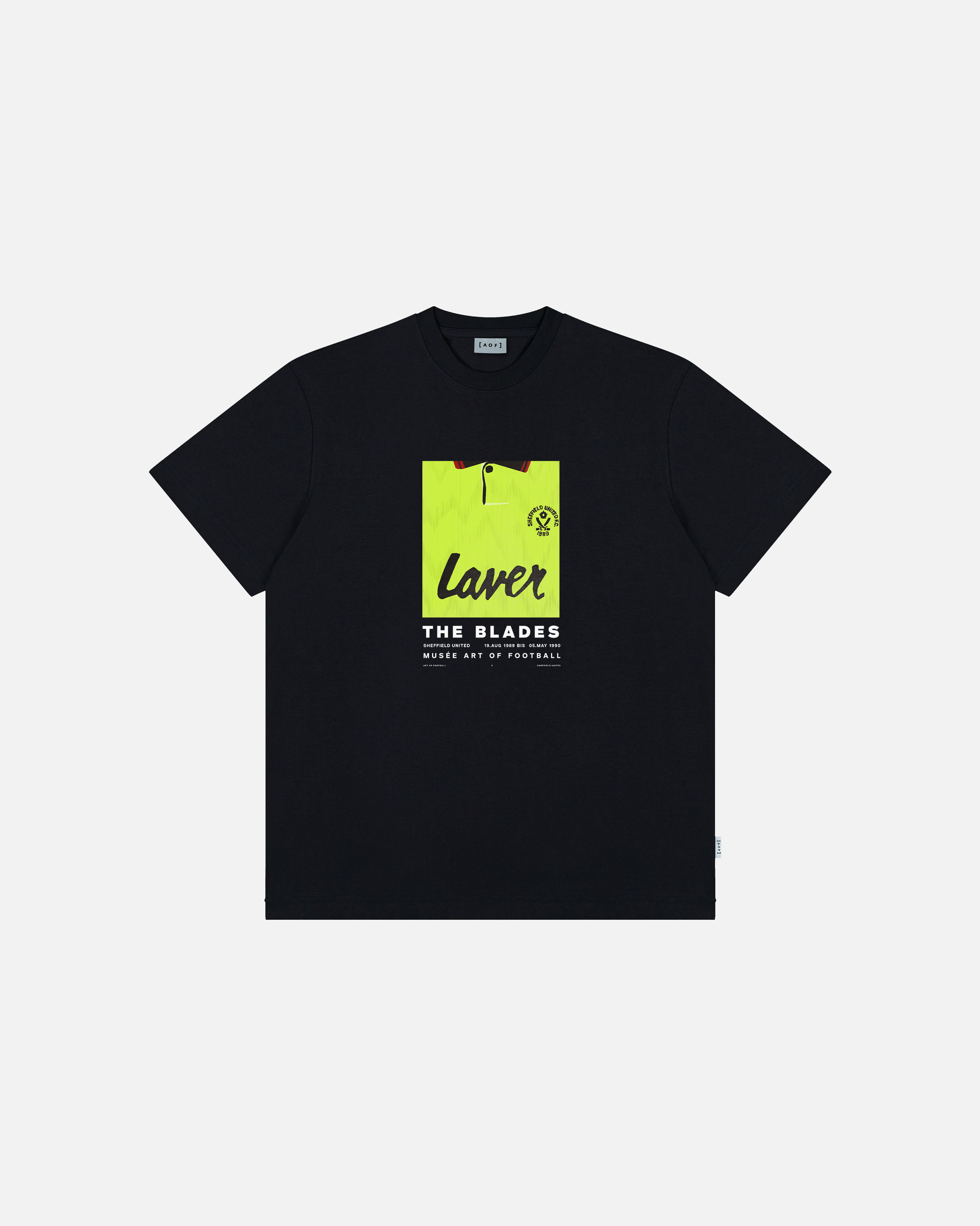 AOF Blades 89/90 Away Printed Tee | Black T-shirt | Art of Football