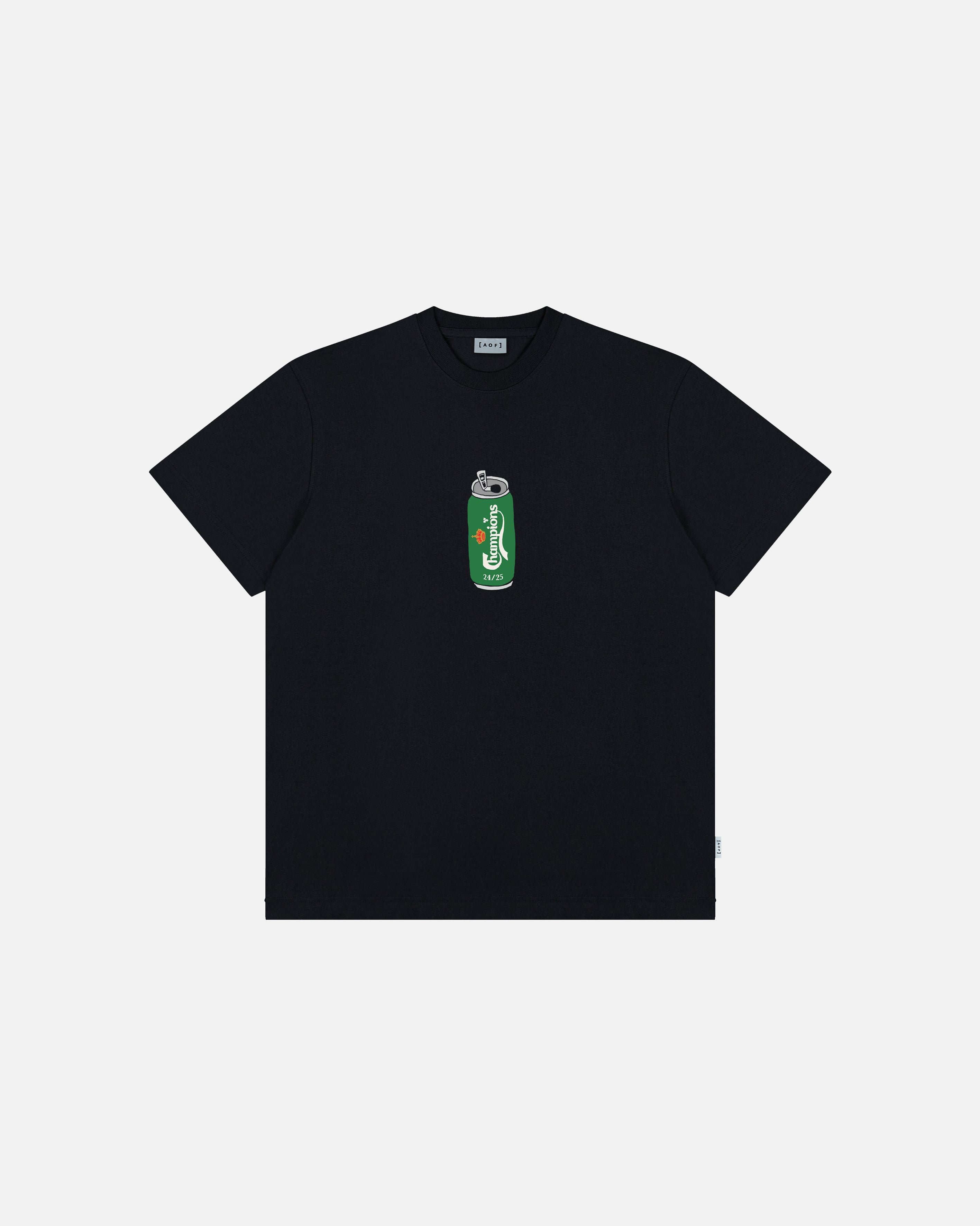 AOF LFC Champions Cans Tee | Black Graphic T-shirt | Art of Football