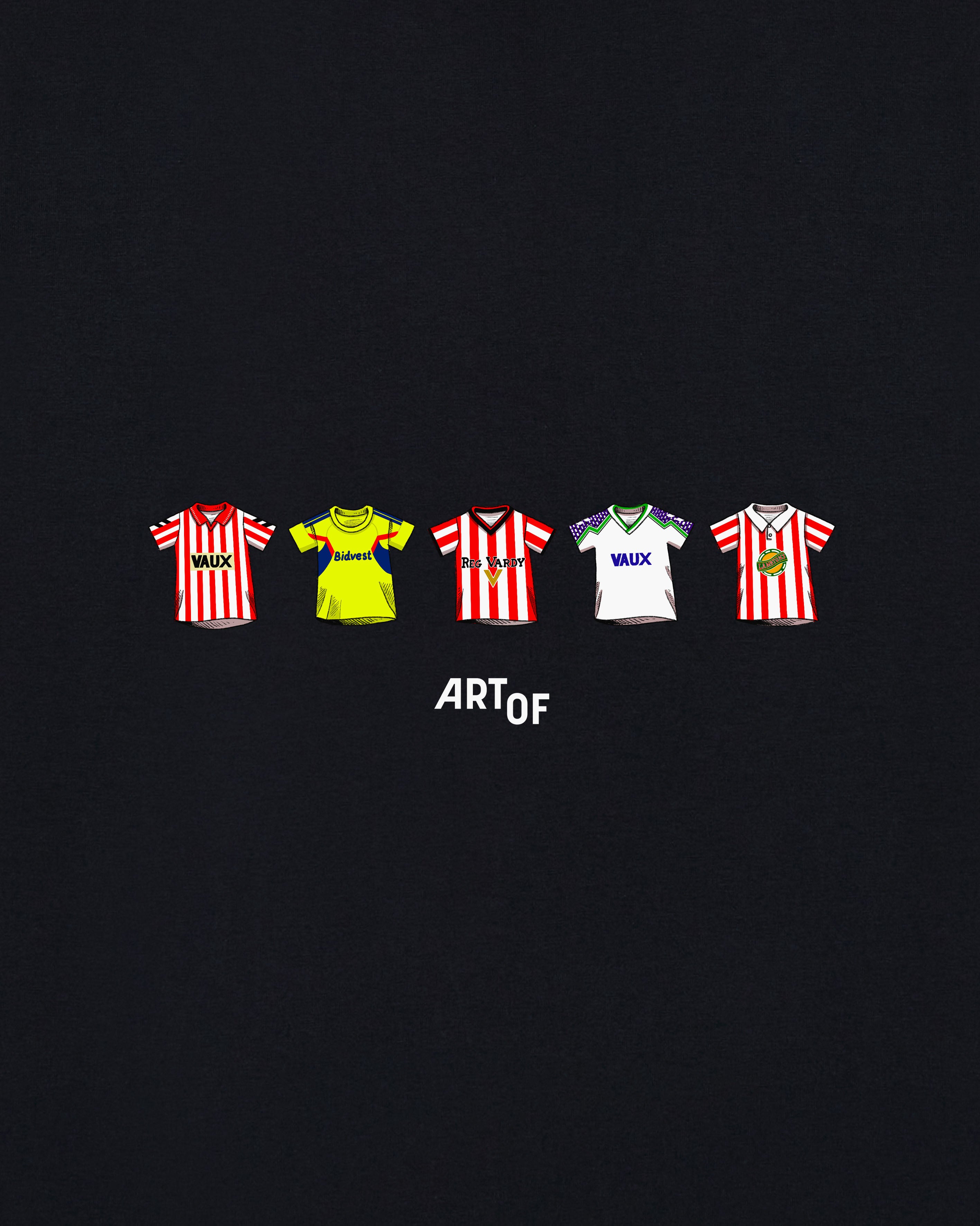 ART OF x Sunderland Printed Classics Tee | Black Football T-shirt