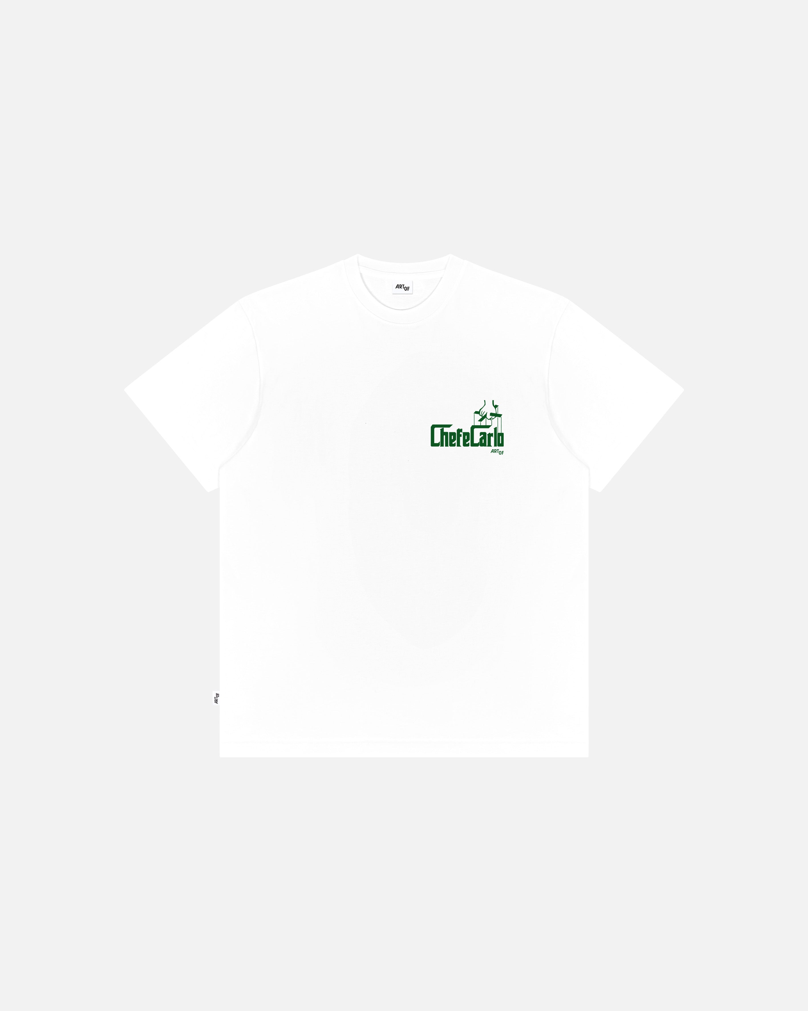 ART OF Chefe Carlo Tee | Brazil White Graphic Football T-shirt