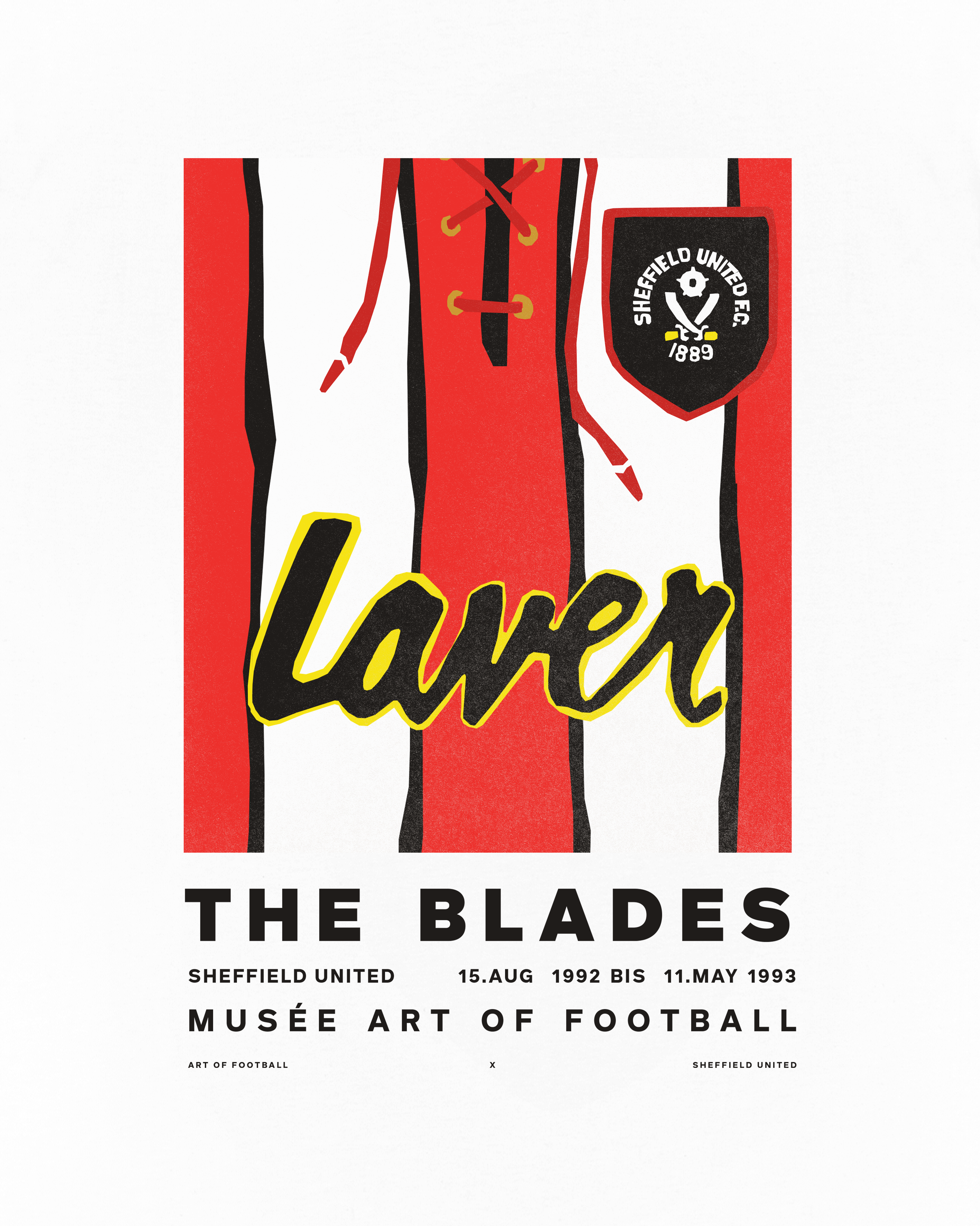 AOF SUFC Blades 92/93 Home Tee | White T-shirt | Art of Football