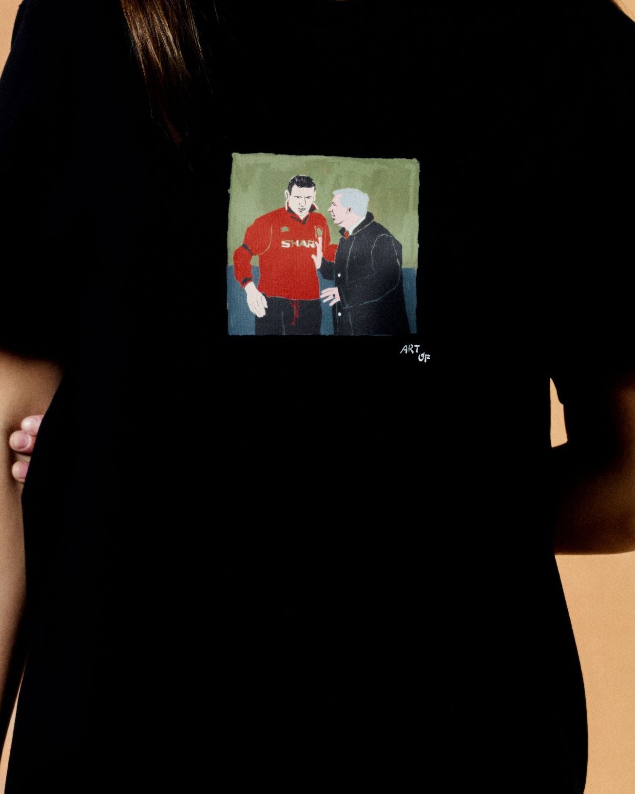 ART OF United Mates Tee | MUFC Black Graphic Football T-shirt