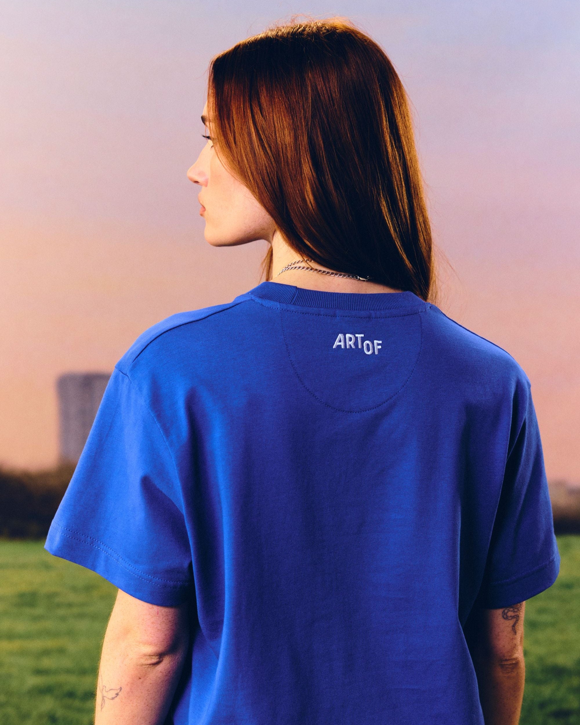 ART OF x Leeds United Embroidered Blue Tee | Football T-shirt