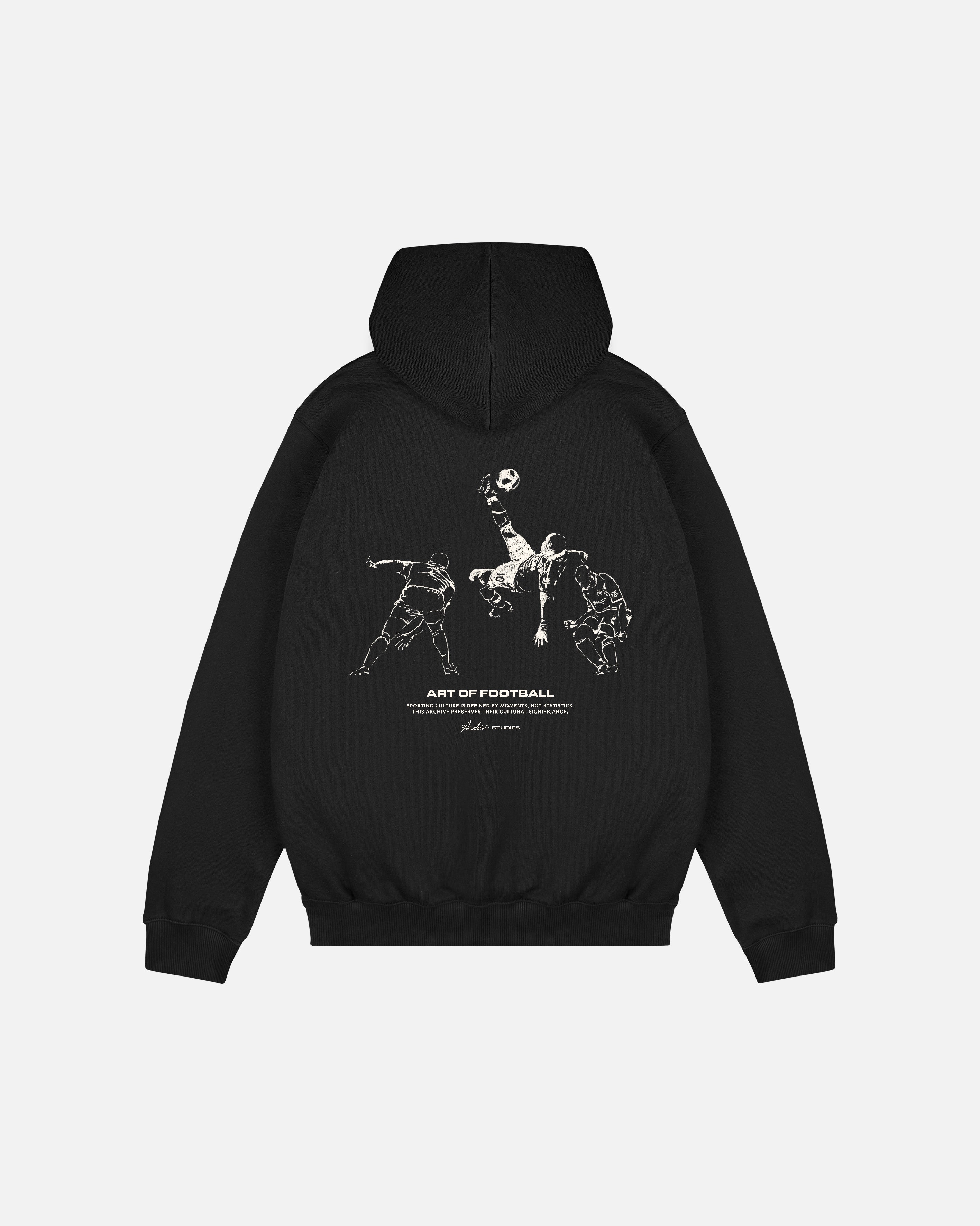 ART OF United Editions Hoodie | Black Screen Printed Football Sweat
