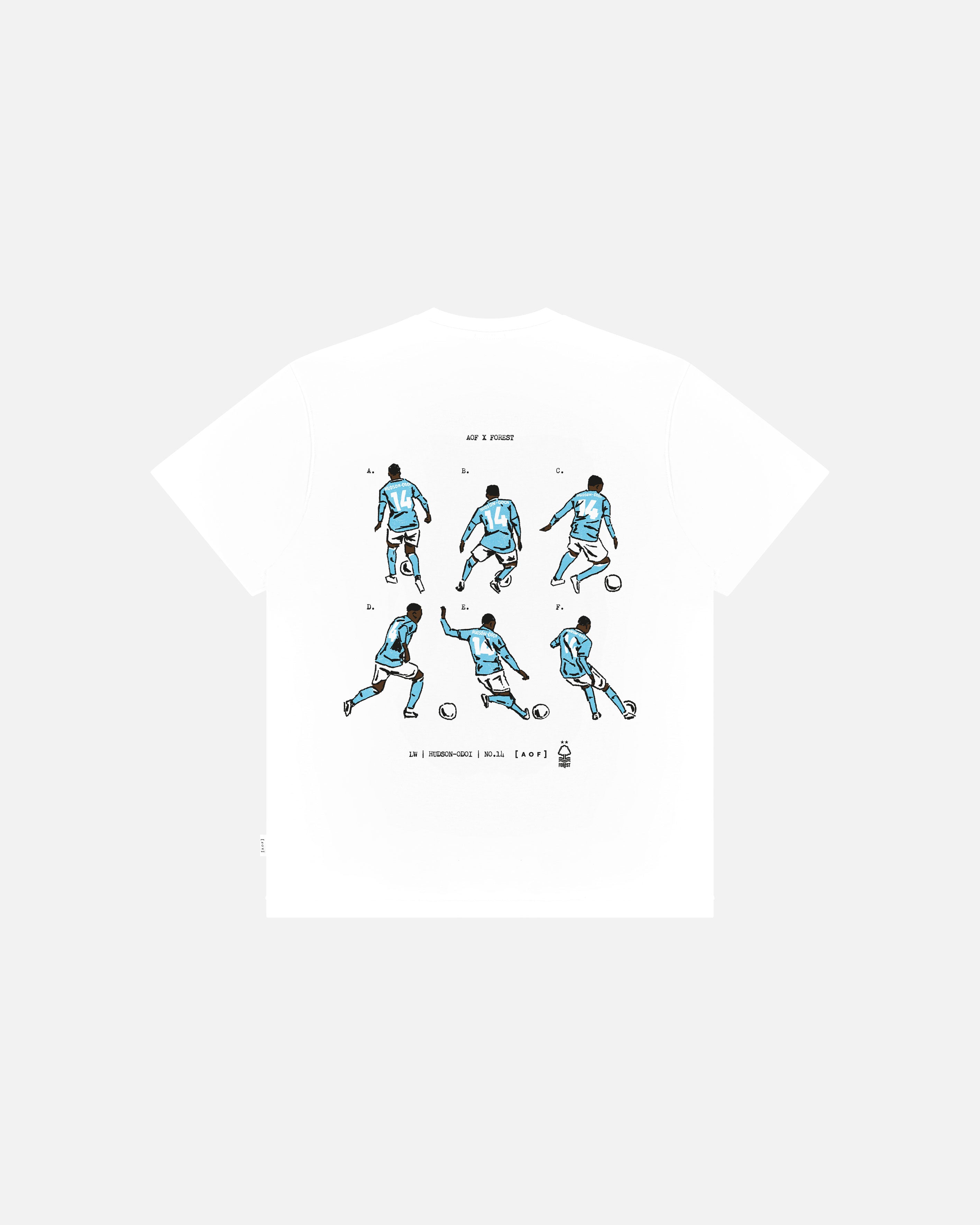 ART OF x Forest Trademark CHO Tee - Blue | White Football T-shirt