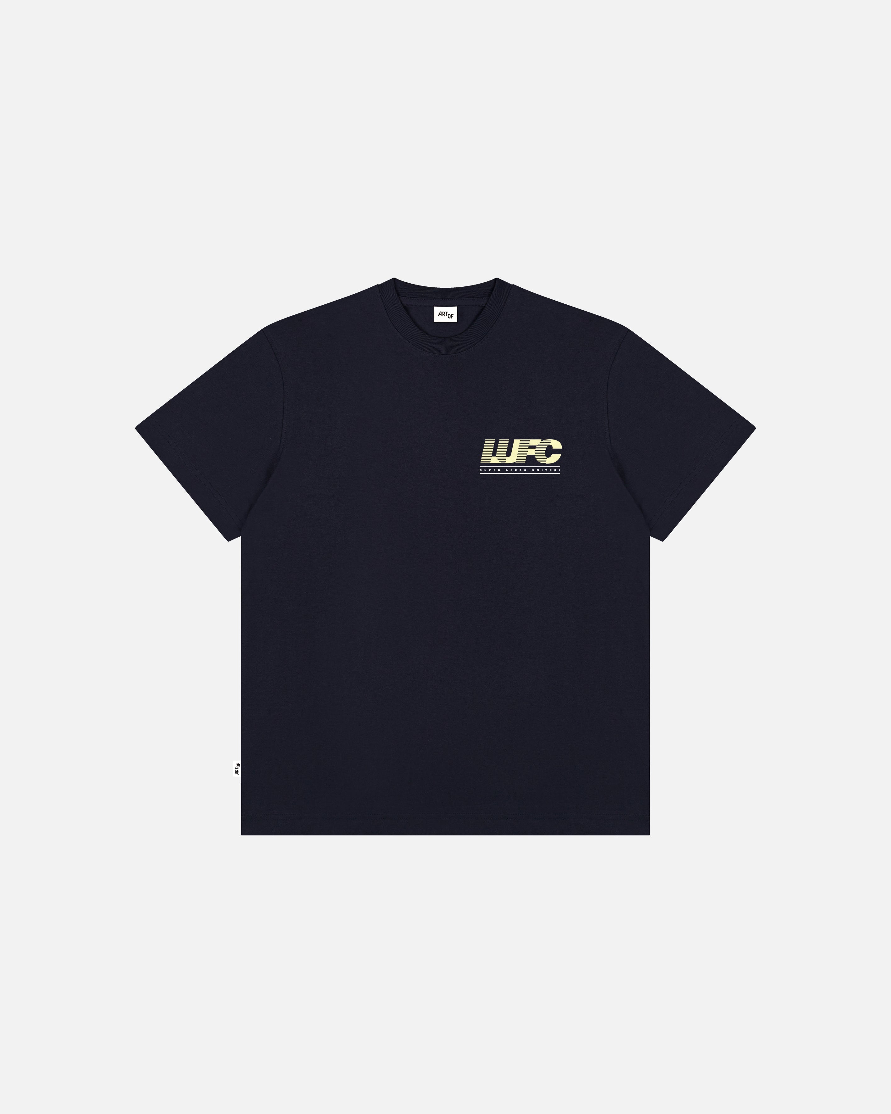 ART OF x Leeds 00s Type Tee | LUFC Navy Graphic Football T-shirt