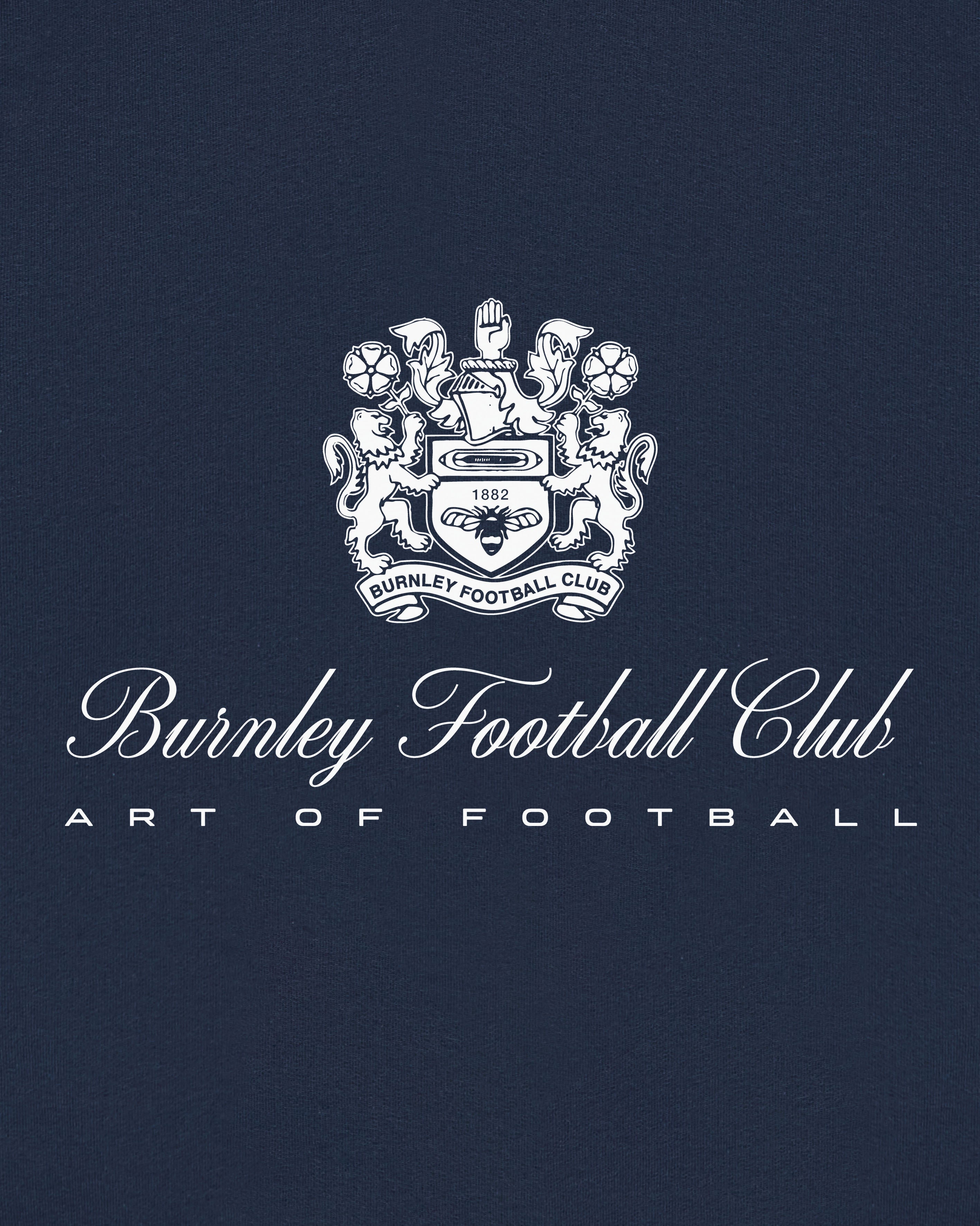 ART OF x Burnley Heritage Hoodie | Navy Printed Football Sweat