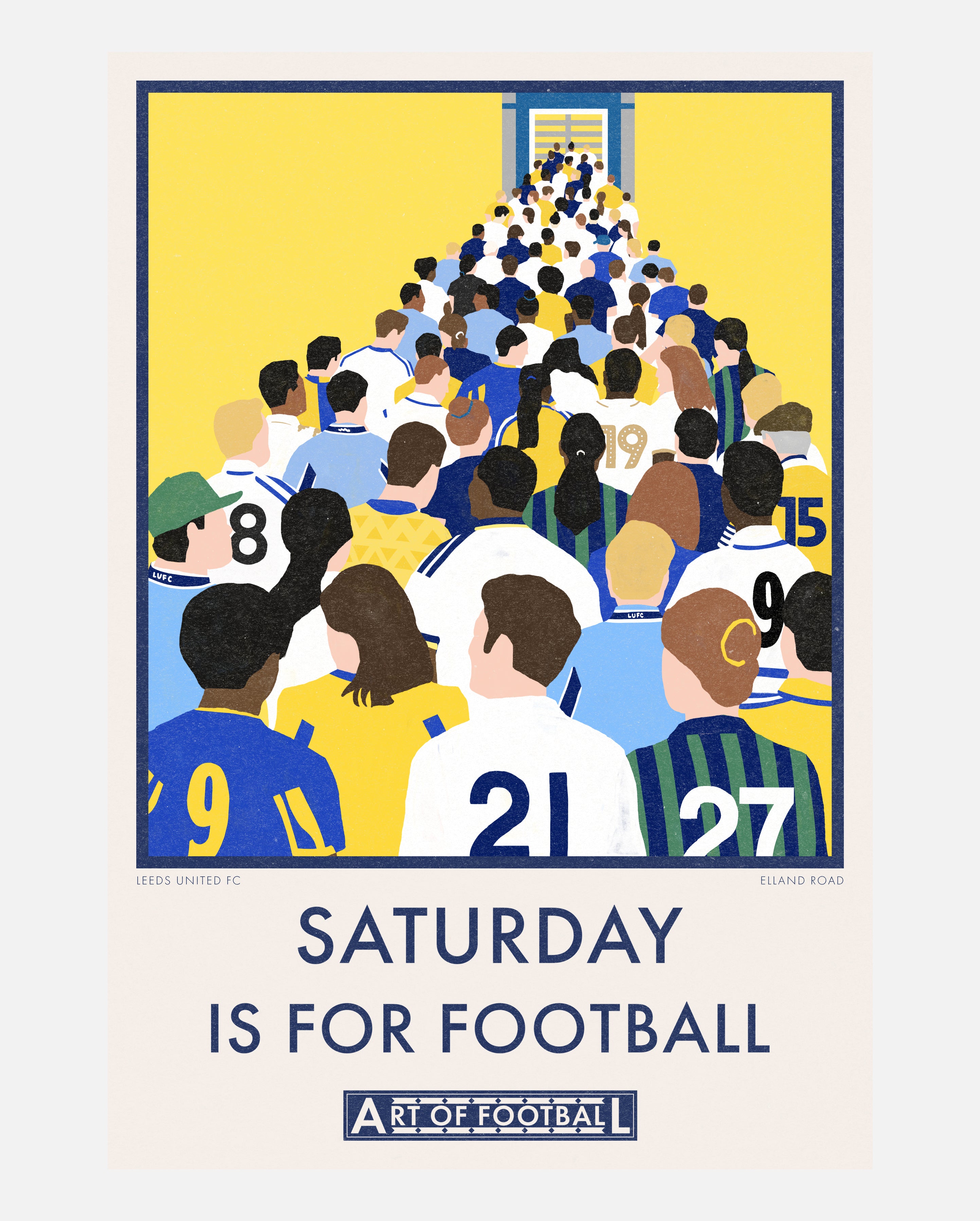 ART OF x Leeds Saturday Is For Football Framed Print | Football Art