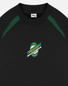 ART OF Hibernian Black Panelled Sweat | HFC Embroidered Football Merch