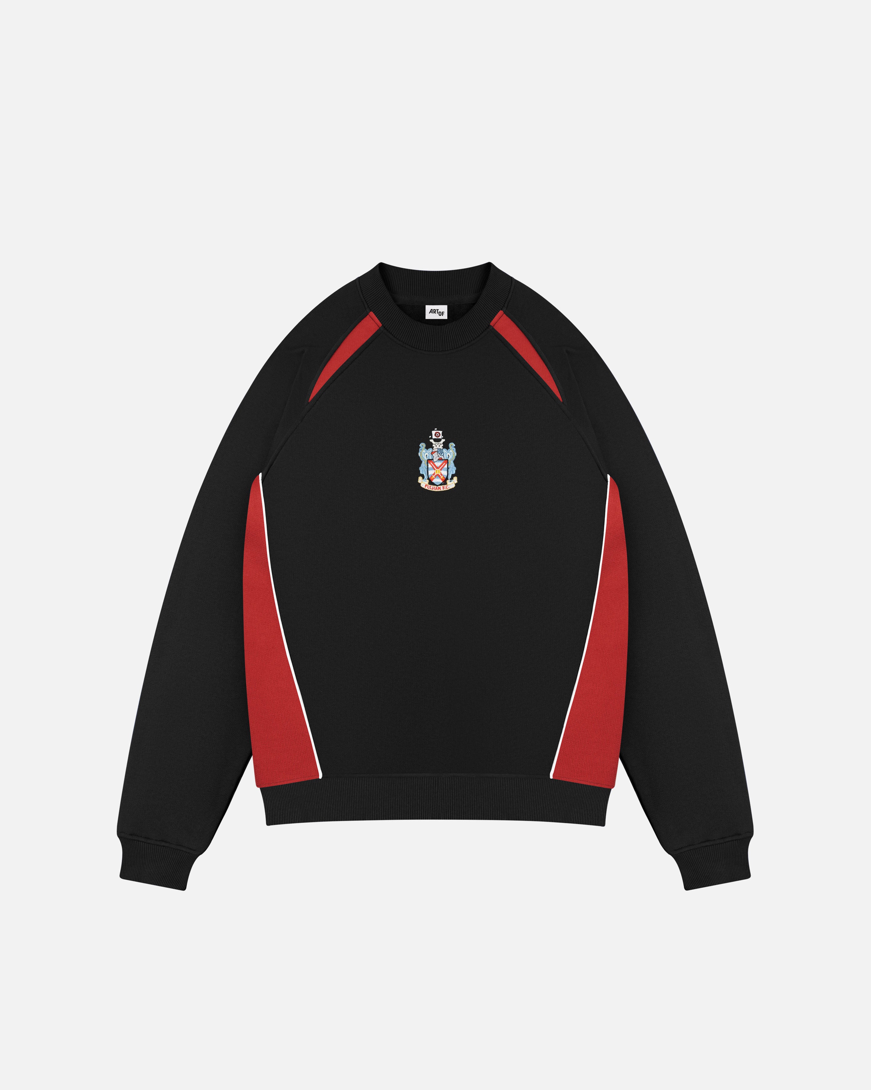 ART OF x Fulham Black Panelled Sweat | FFC Embroidered Football Merch