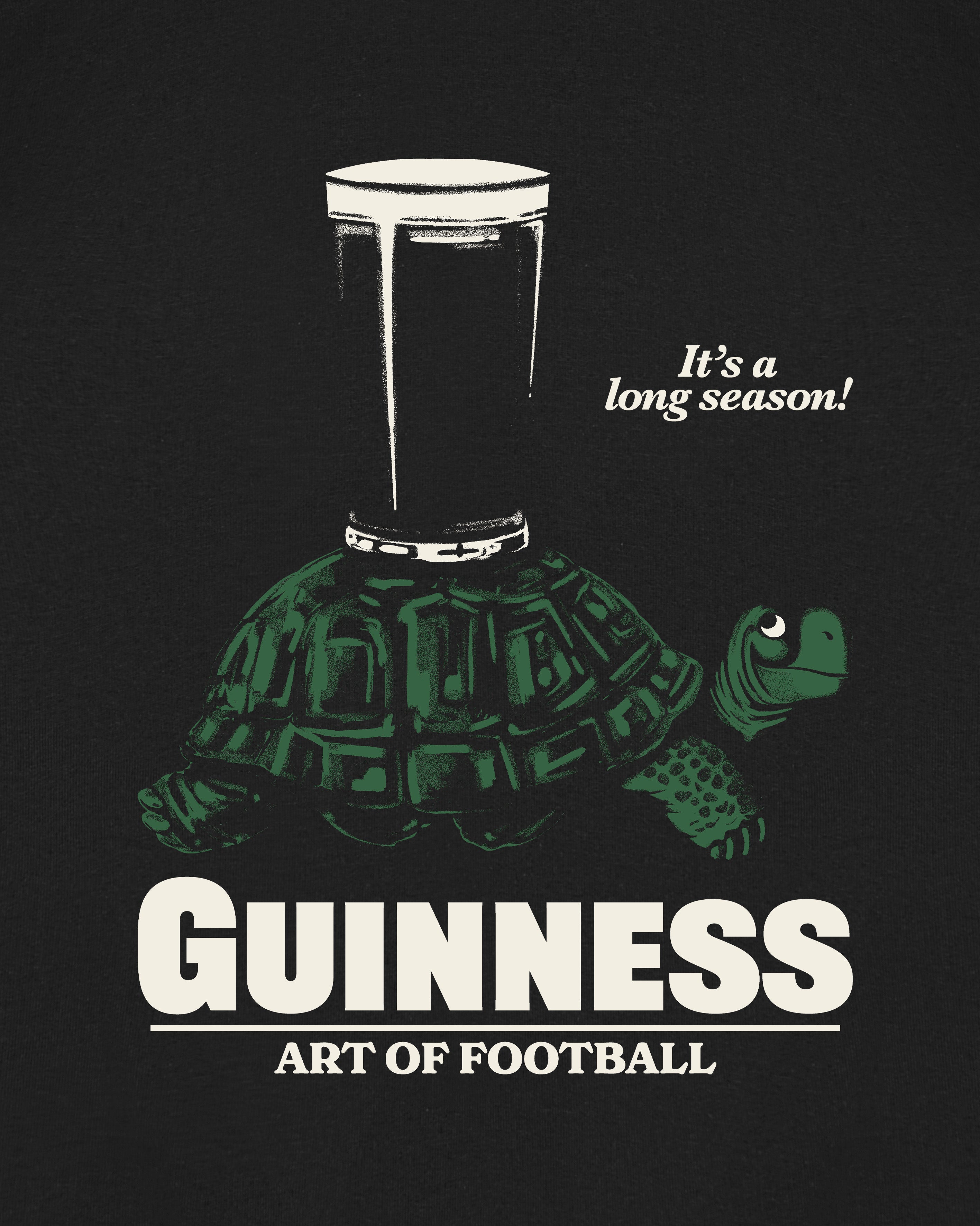 ART OF Guinness It's a Long Season Black Sweat | Graphic Football Top