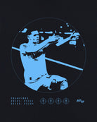 ART OF FOUR Tee | Black Graphic Football T-shirt