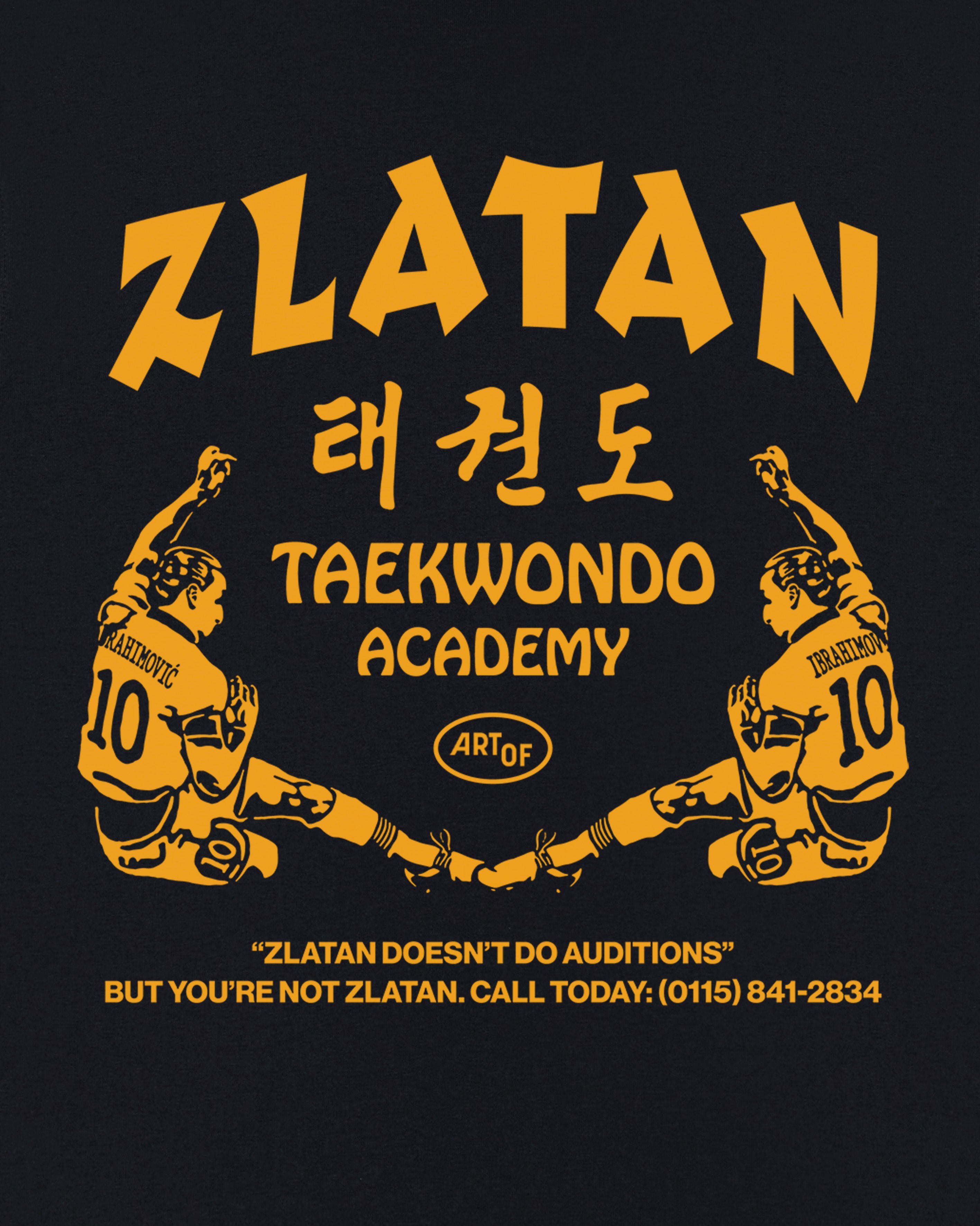 ART OF Zlatan Tee | Black Graphic Football T-shirt