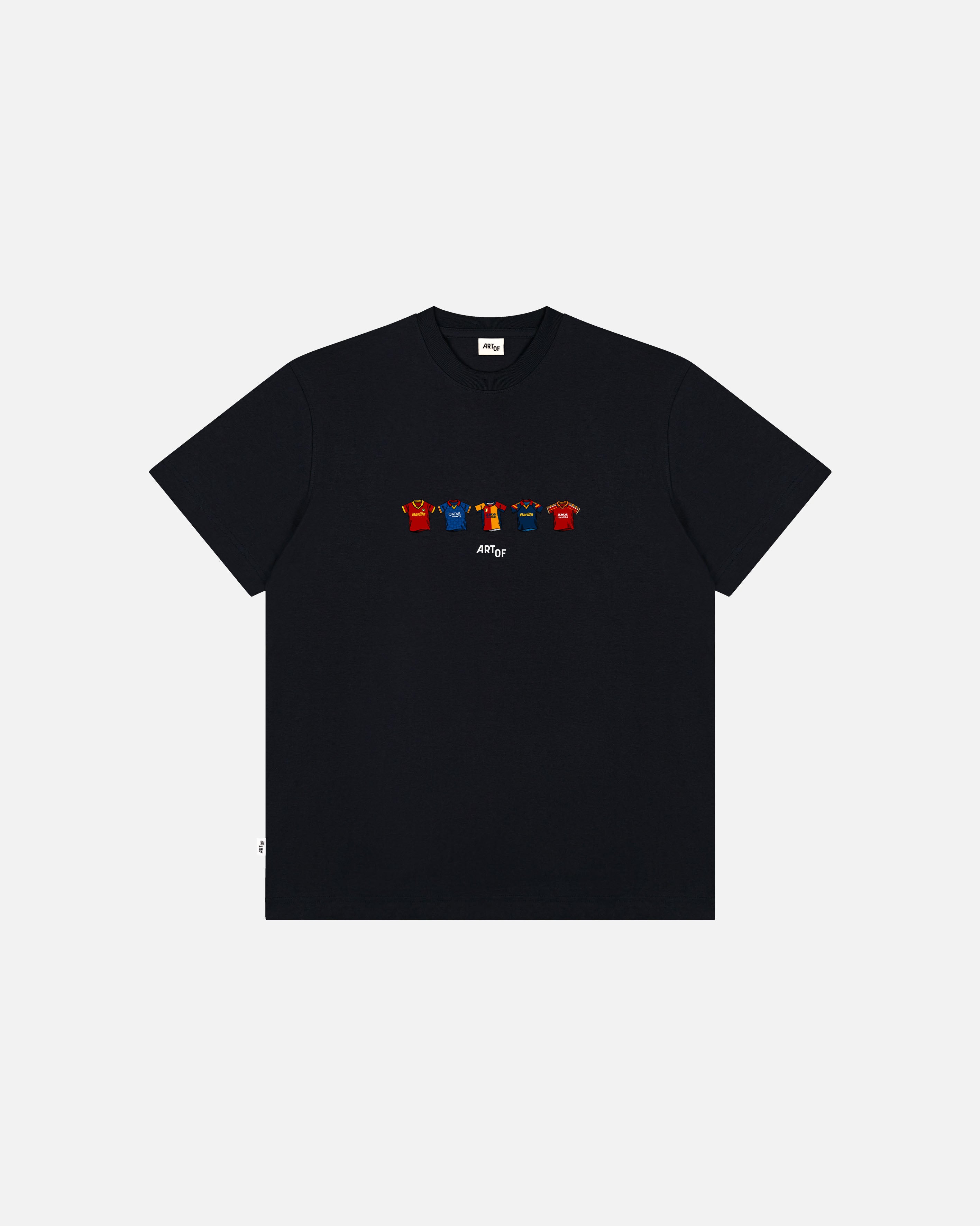 ART OF Roma Printed Classics Tee | Black Graphic Football T-shirt