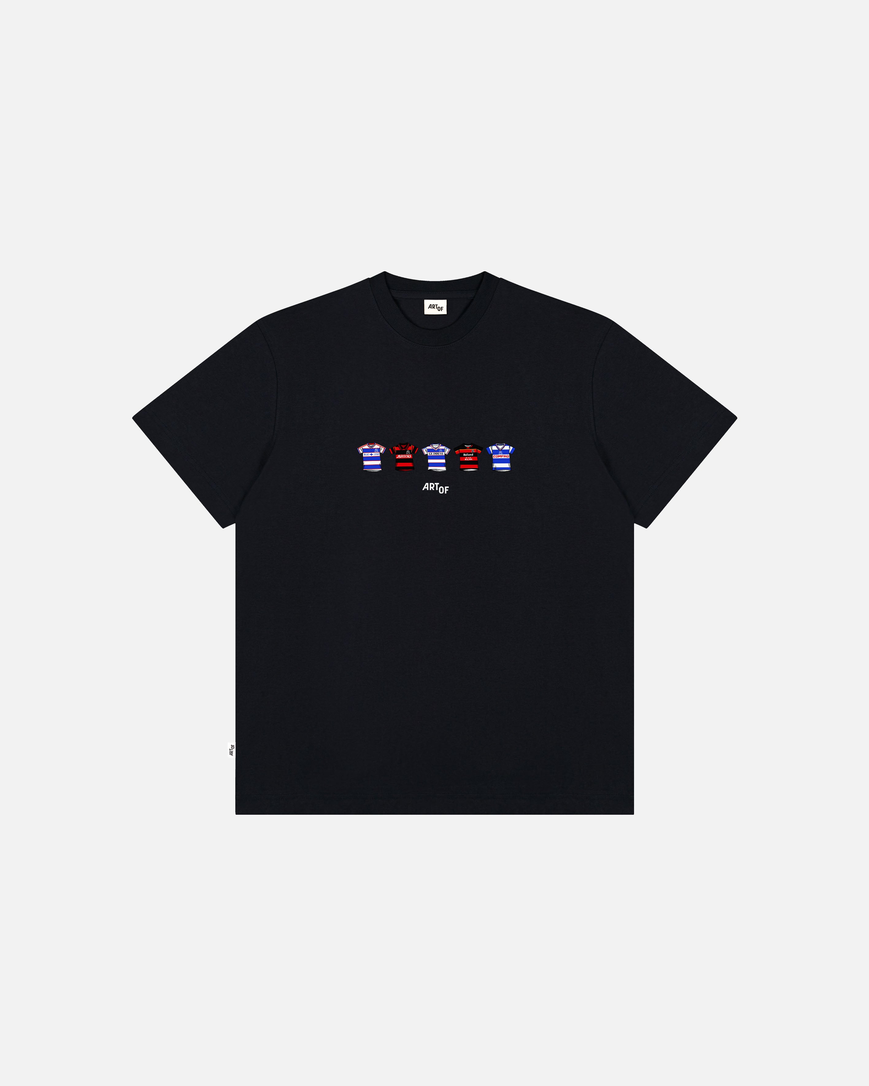 ART OF x QPR Printed Classics Tee | Black Graphic Football T-shirt