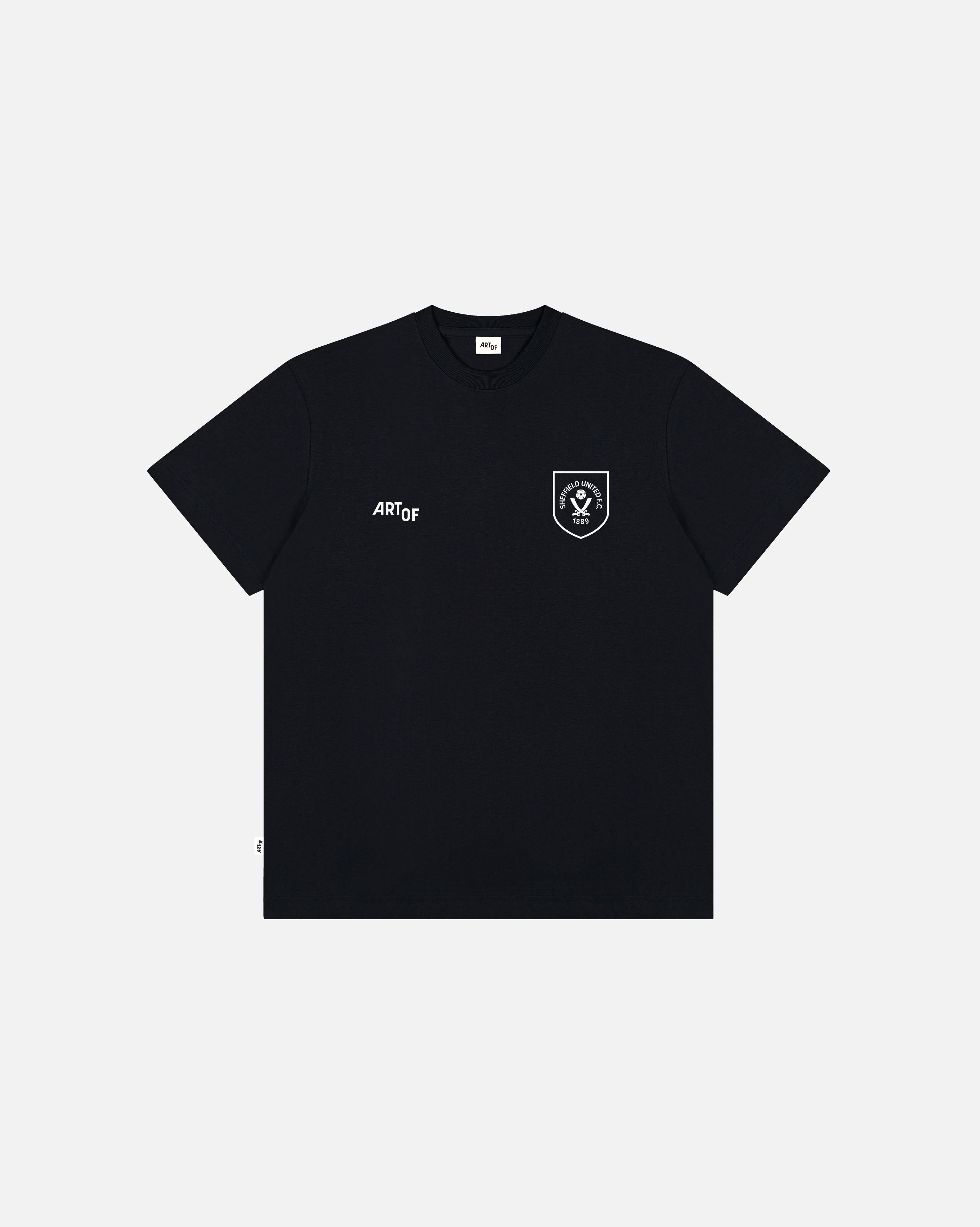 ART OF Sheffield United Heritage Tee | Black Graphic Football T-shirt
