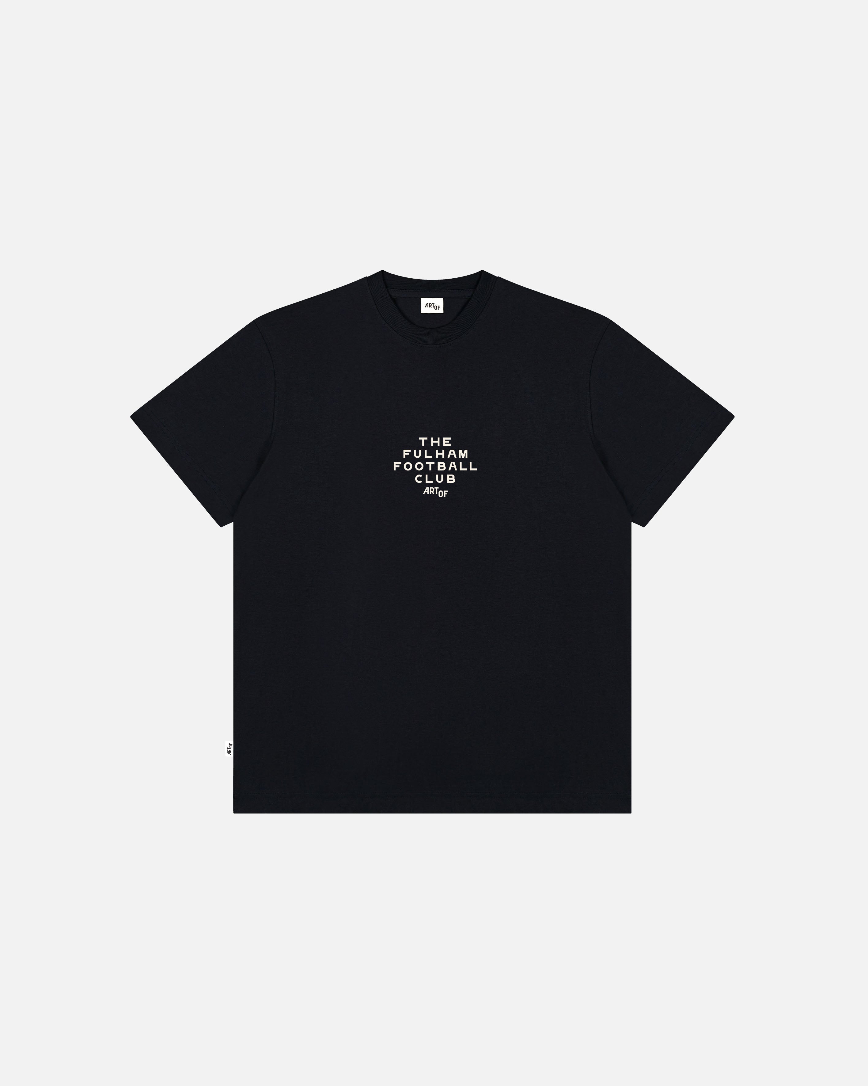 ART OF x Fulham Cottage Pavilion Printed Tee | Black Football T-shirt