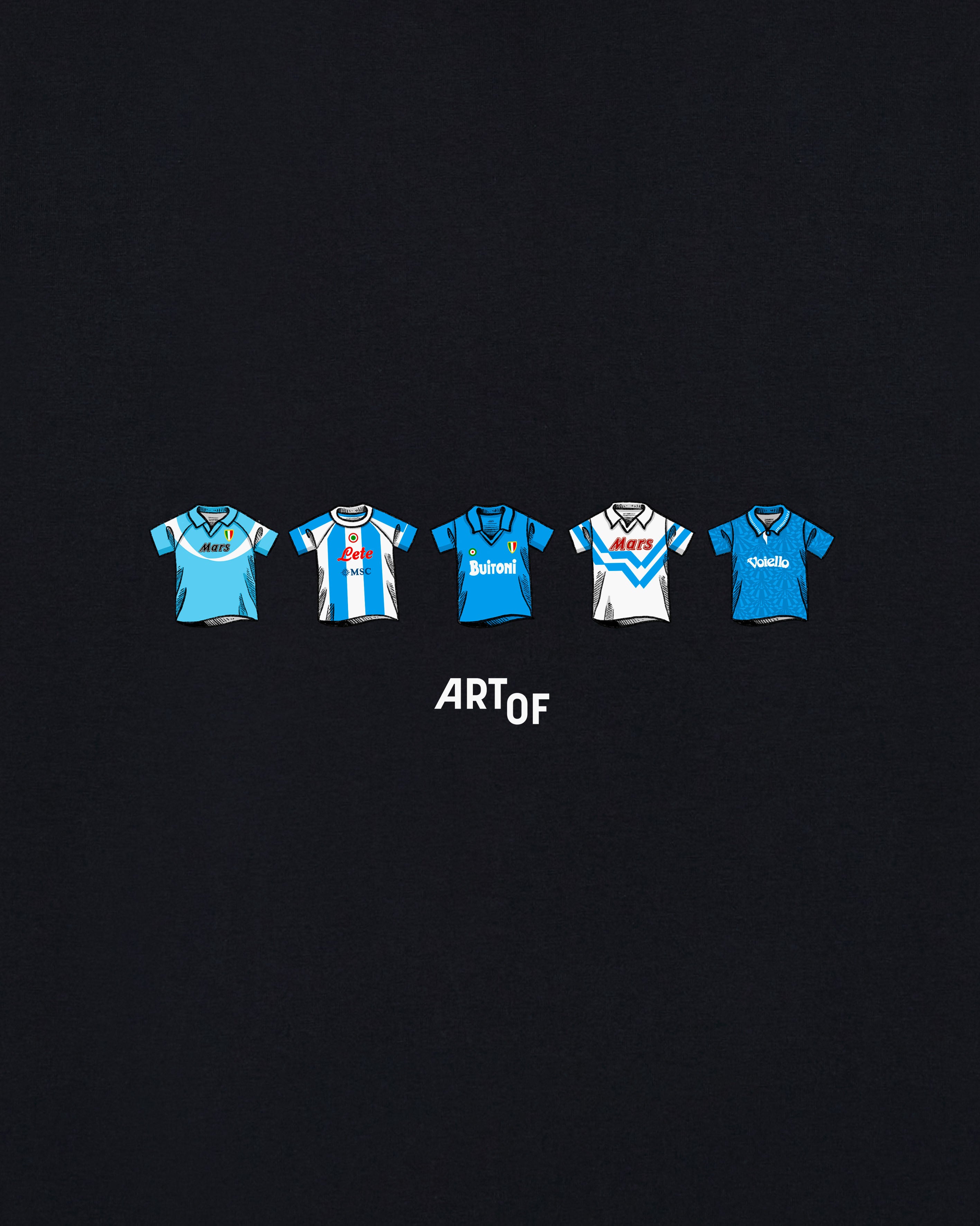 ART OF Napoli Printed Classics Tee | Black Graphic Football T-shirt