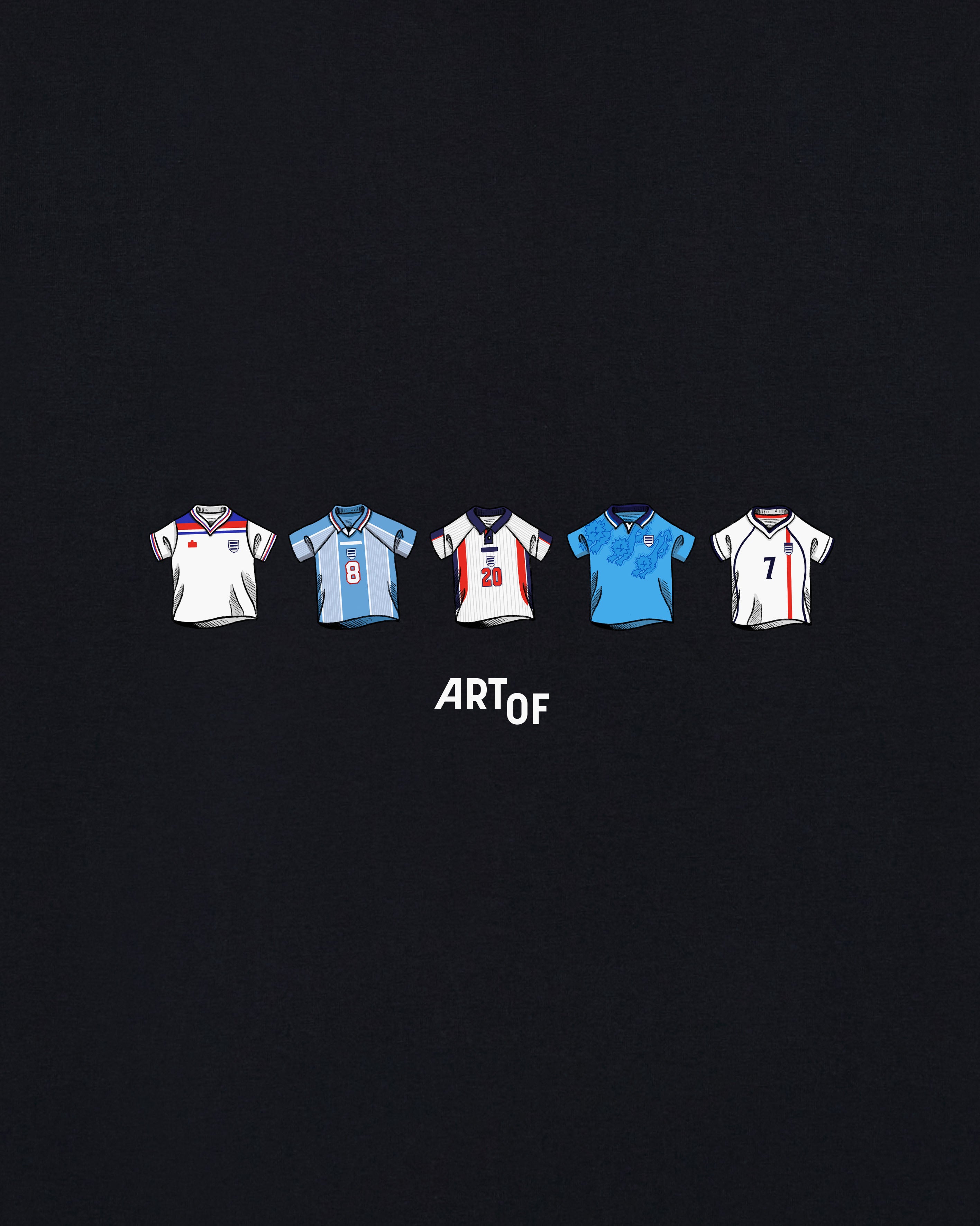 ART OF God Save The Classics Printed Tee | Black Football T-shirt