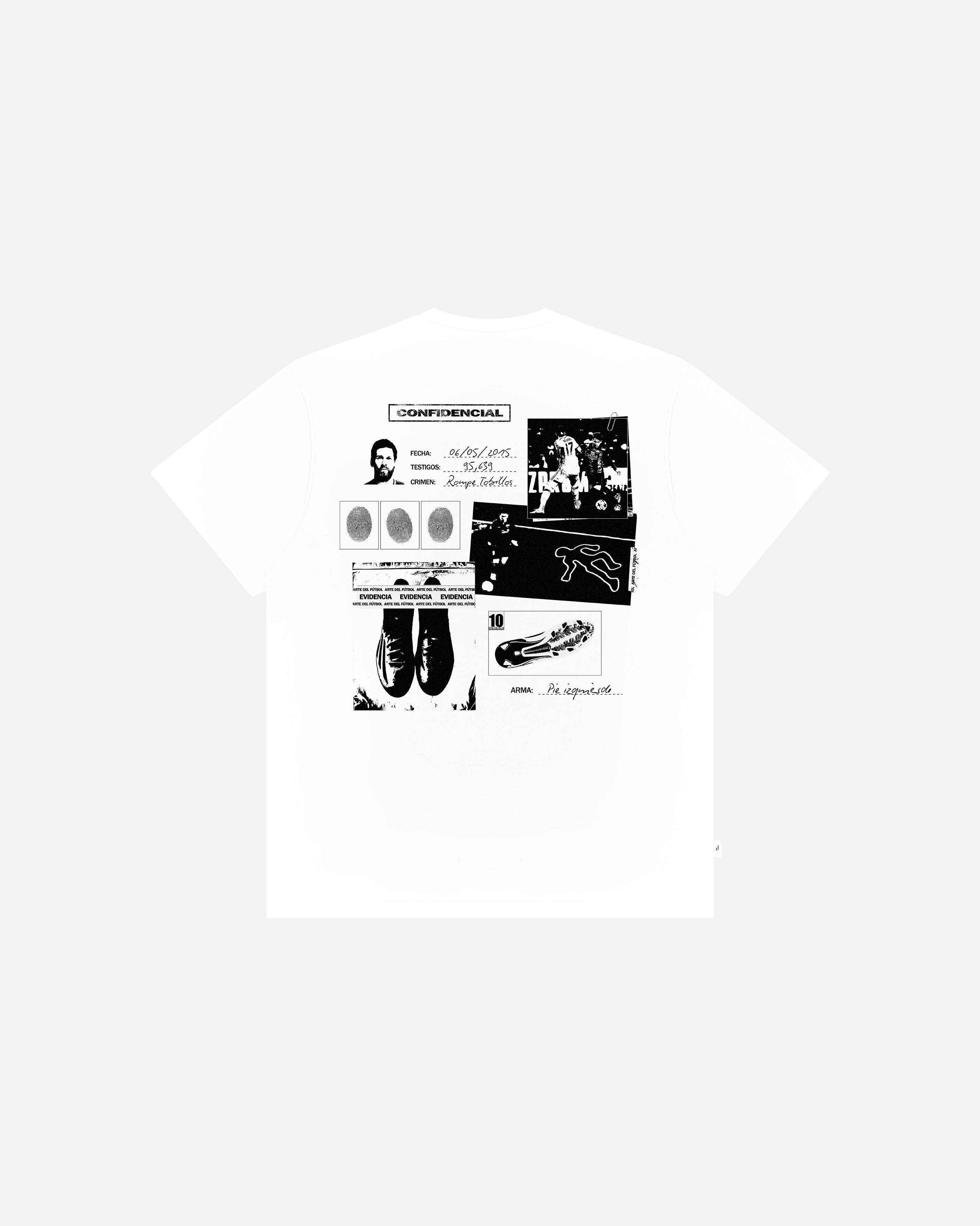 ART OF WANTED Tee | White Graphic Football T-shirt