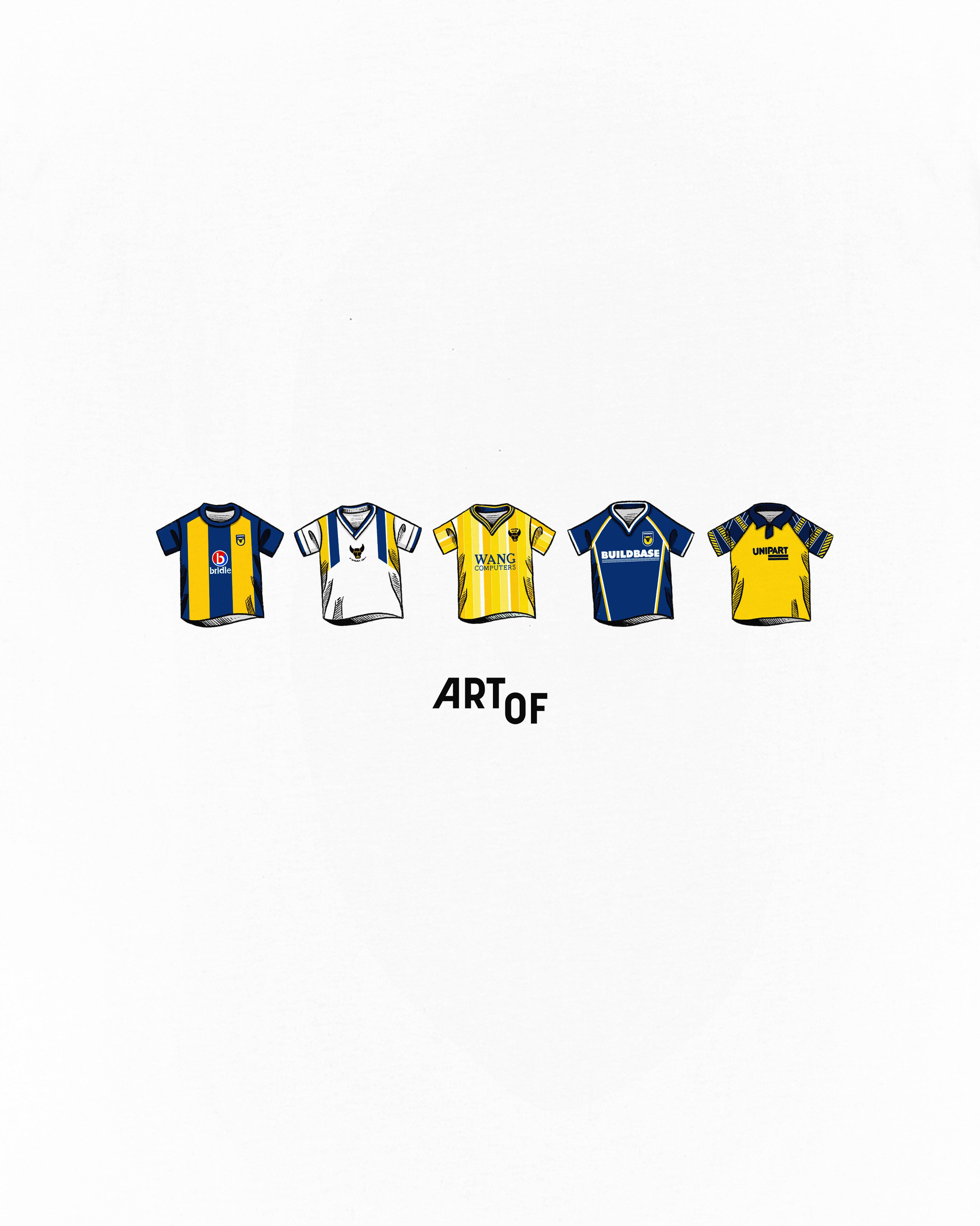 ART OF x Oxford Printed Classics Tee | White Graphic Football T-shirt